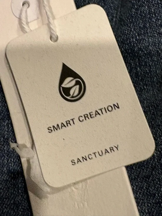 High-Rise Wide Leg Women's Sanctuary Denim Jeans in Medium Blue Size 28 - Picture 5 of 6